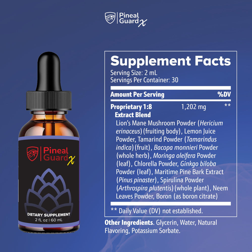 Pineal Guard X label and ingredients