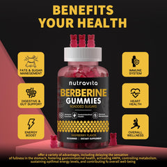 Ingredients panel for Nutravita Berberine Gummies