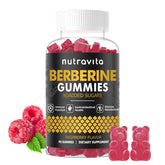 Nutravita Berberine Gummies raspberry flavor bottle