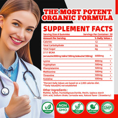 Nutravita EAA Gummies Strawberry label