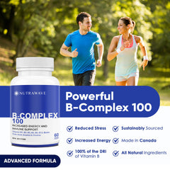 Vegan, non-GMO, gluten-free Nutrawave B Complex label