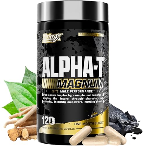 Nutrex Alpha-T Magnum bottle front promoting energy support for workouts