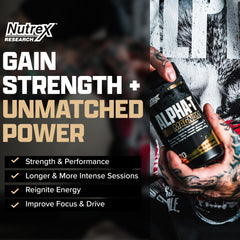 Nutrex Alpha-T Magnum ingredients label close-up showing bulbine natalensis and shilajit