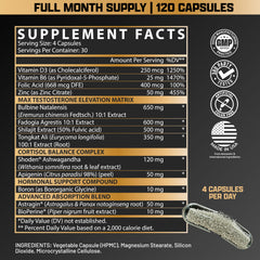 Studio shot of Nutrex Alpha-T Magnum near weights for intense sessions