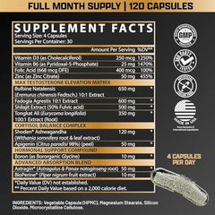 Studio shot of Nutrex Alpha-T Magnum near weights for intense sessions