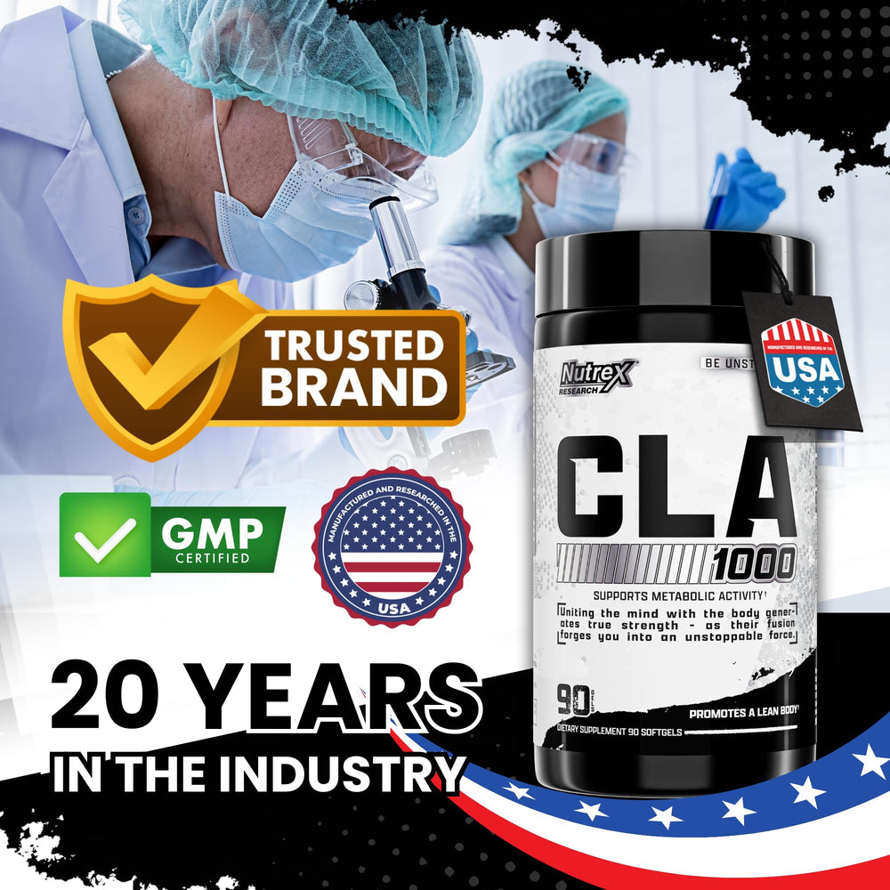 Athlete with CLA supplement in a fitness setting