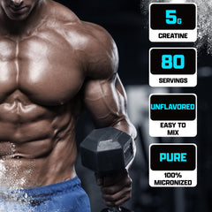 Creatine powder being stirred into a glass of water