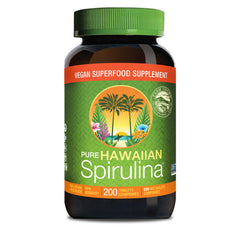 Nutrex Hawaii Pure Hawaiian Spirulina 500 mg bottle and label