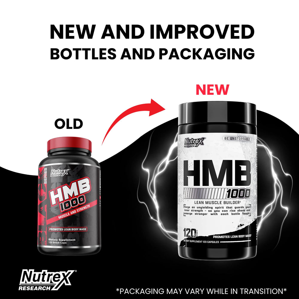 Front view of Nutrex HMB 1000 mg bottle