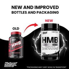 Front view of Nutrex HMB 1000 mg bottle