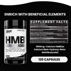 Nutrex HMB 1000 mg bottle label close-up