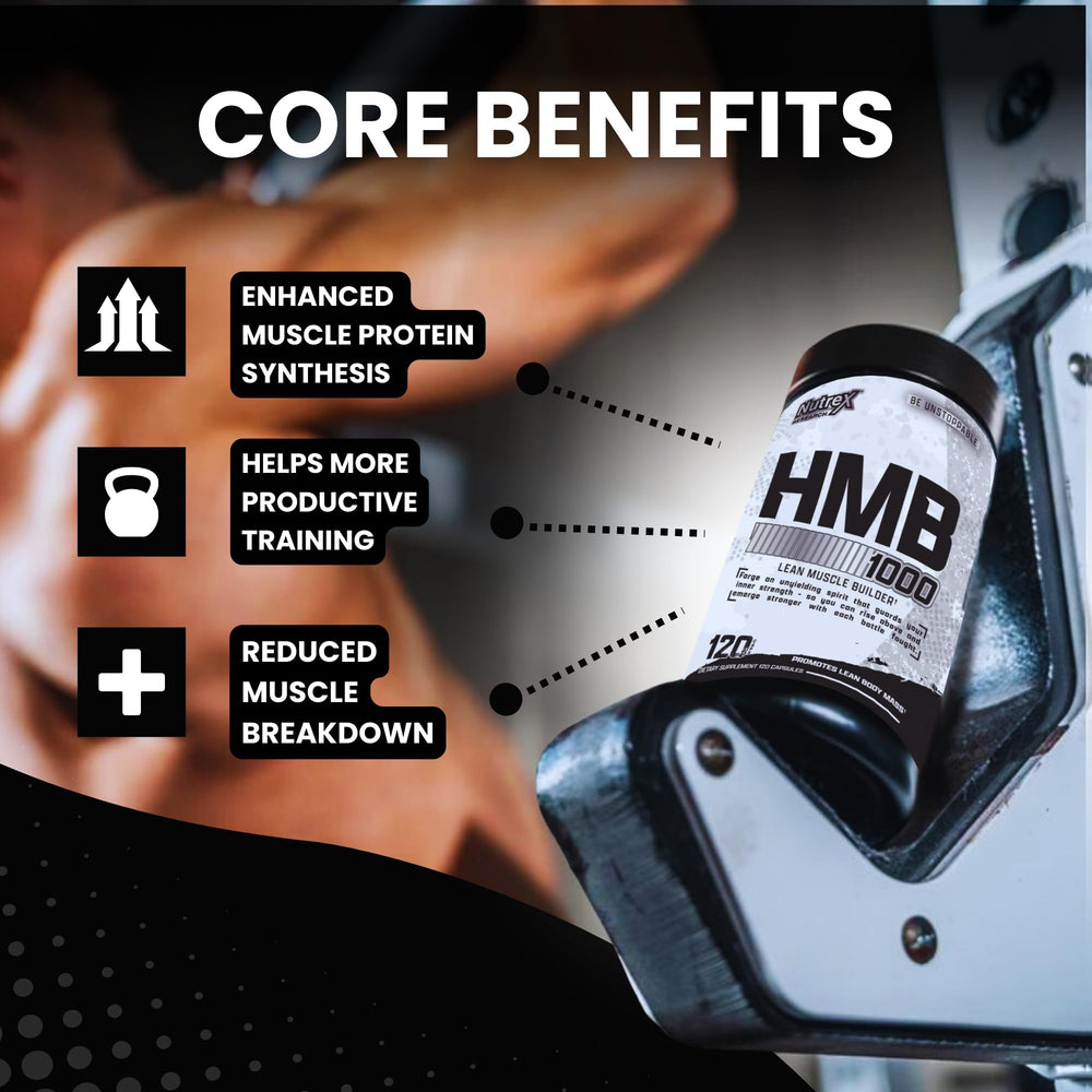 Nutrition facts panel for HMB 1000 mg