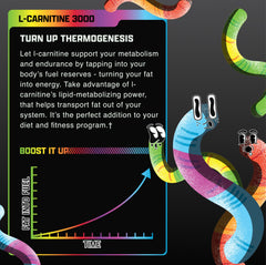 Nutrition label detail on Nutrex Liquid L-Carnitine 3000