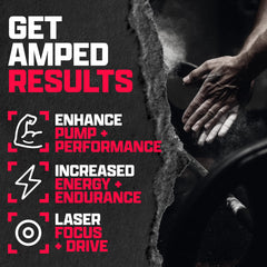 Nutrex OUTLIFT Amped bottle pouring powder during pre-workout routine to boost alertness