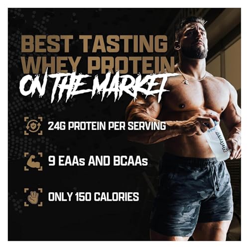 Nutrex Research Chocolate Whey Protein shake glass demonstrates dessert-like taste for post-workout recovery