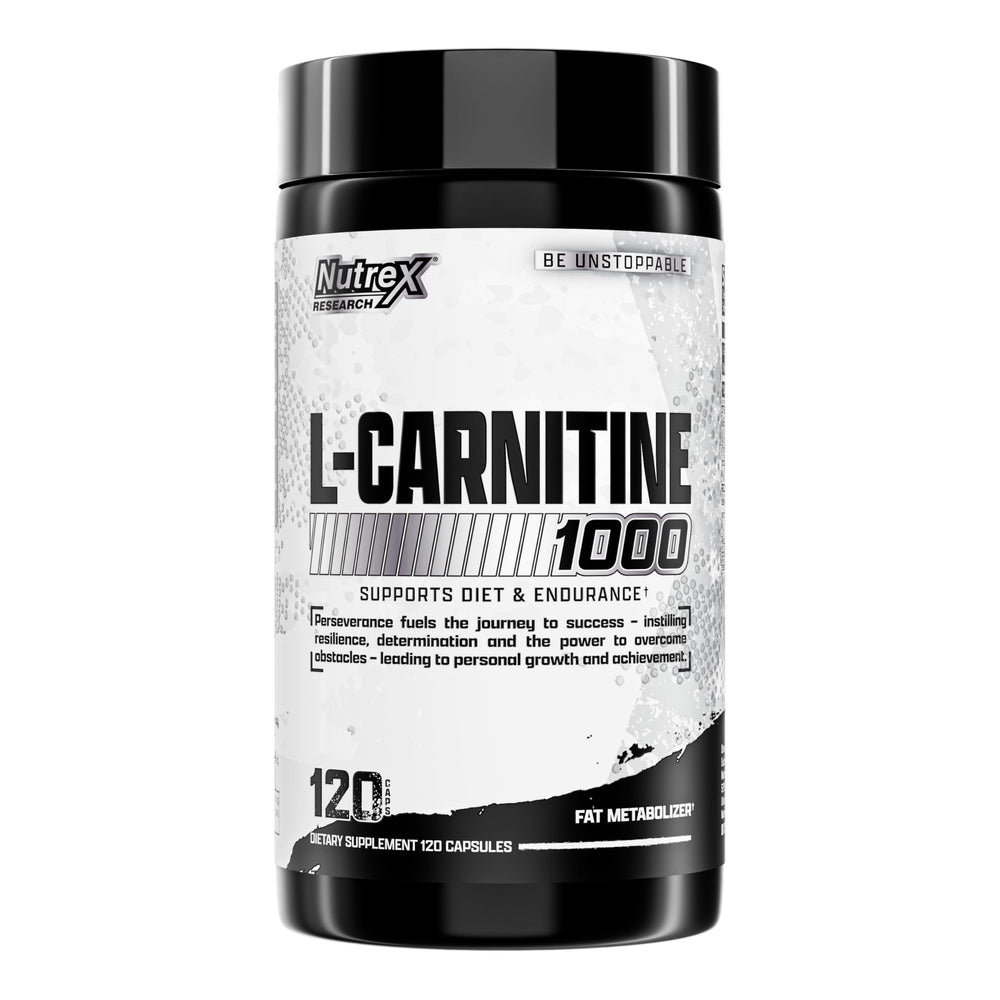Nutrex Research Lipo-6 L Carnitine 1000mg keto-friendly packaging in a fitness setting
