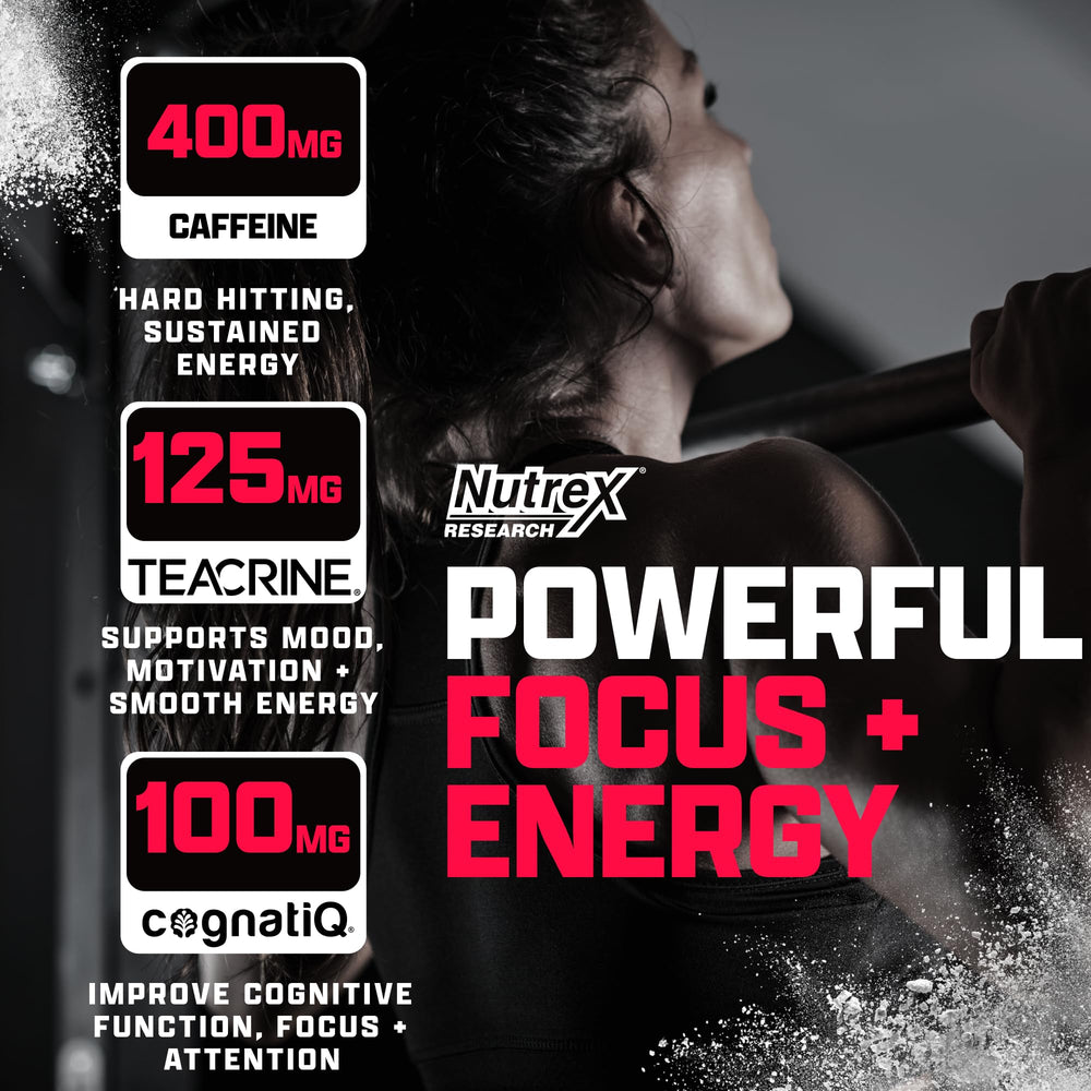 Nutrex Research OUTLIFT Amped powder dissolving in water shows vivid color while hydrating