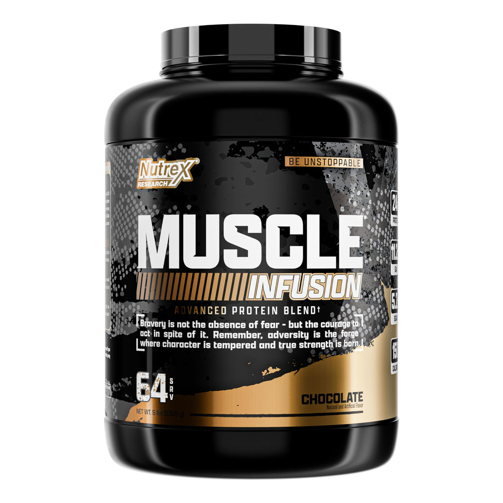 Whey protein blend icon on label communicates EAAs and BCAAs content.