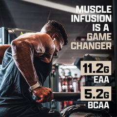 Nutrex vanilla protein shake poured into glass showing creamy texture.