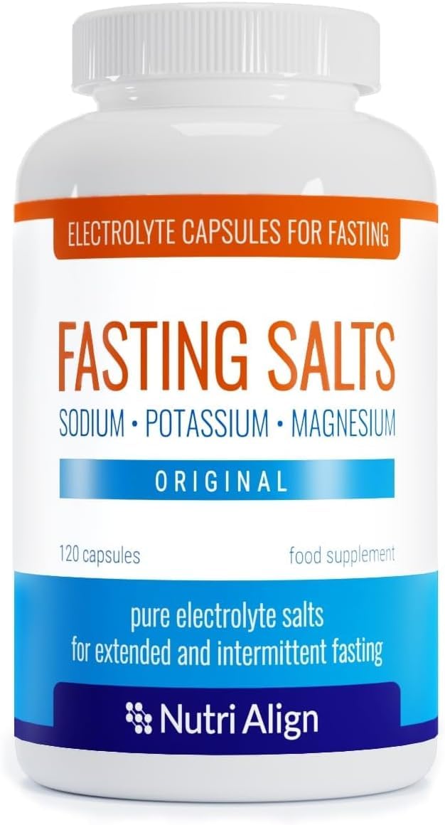 Nutri-Align Fasting Salts bottle close-up showing label