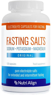 Nutri-Align Fasting Salts bottle close-up showing label