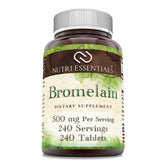 Nutri Essentials Bromelain 500 mg bottle label