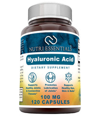 Nutri Essentials Hyaluronic Acid 100 mg bottle - front view