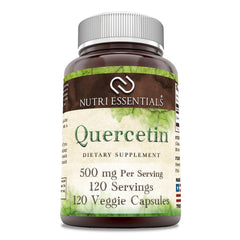 Nutri Essentials Quercetin 500 mg bottle front view