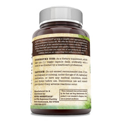 Close-up of Quercetin 500 mg bottle label