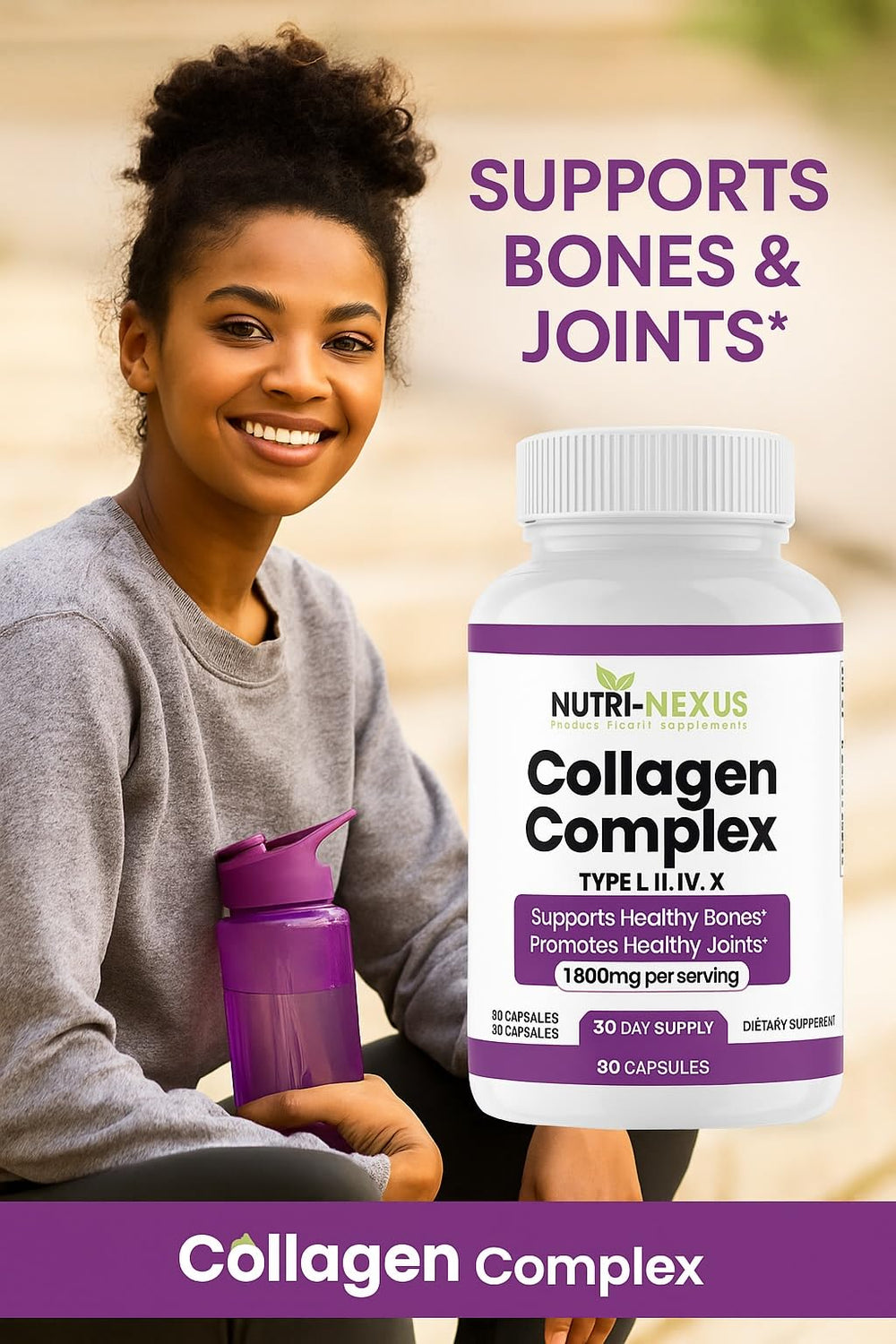 Hydrolyzed bovine collagen capsules