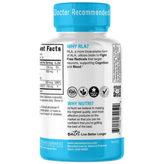 Supplement bottle showing 60 vegan capsules