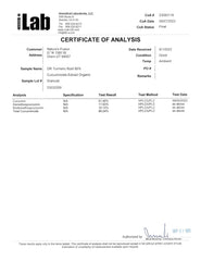 Laboratory testing certificate and USA facility signage