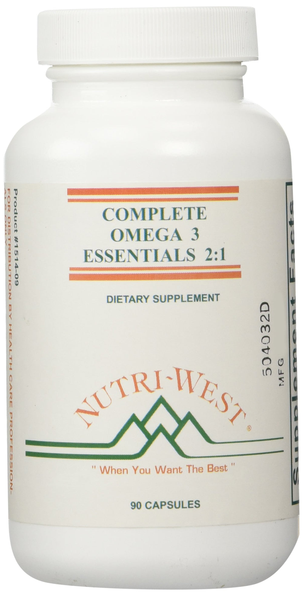 Nutri-West Complete Omega-3 Essentials 2:1 bottle front