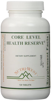Nutri-West Core Level Health Reserve tablets front view for daily wellness support