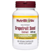 NutriBiotic Grapefruit Seed Extract Capsules Plus bottle on white background