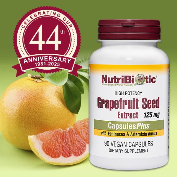 Lifestyle image of NutriBiotic Grapefruit Seed Extract Capsules Plus in use