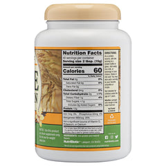 NutriBiotic Vanilla Rice Protein shake glass illustrates creamy texture and plant-based protein.