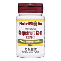 NutriBiotic Grapefruit Seed Extract Tablets 125mg – front view bottle