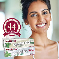 Brushing with NutriBiotic Dental Gel Plus Wintergreen for whitening