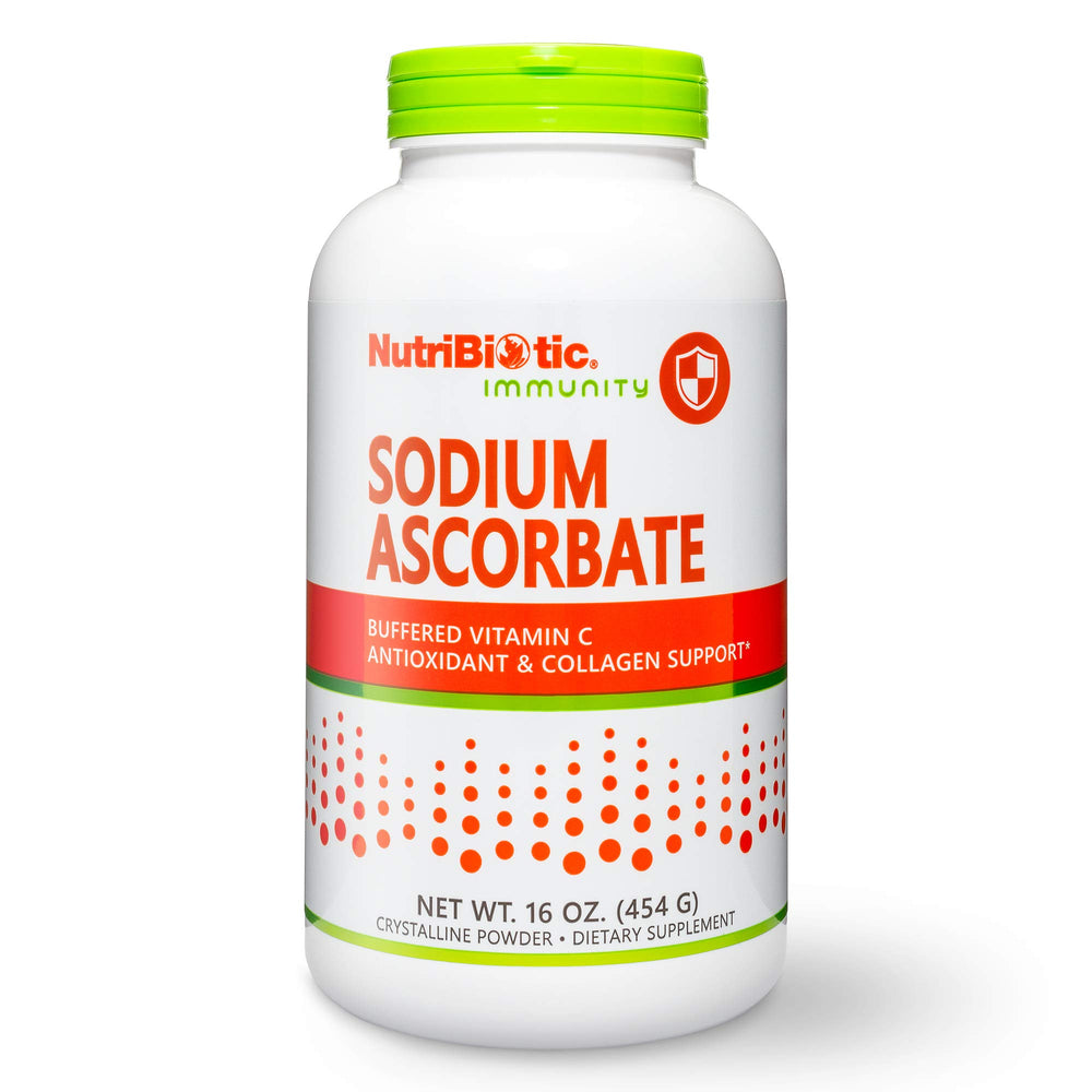 NutriBiotic Sodium Ascorbate Buffered Vitamin C Powder 16 oz - front label