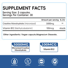 Close-up of micronized creatine capsules