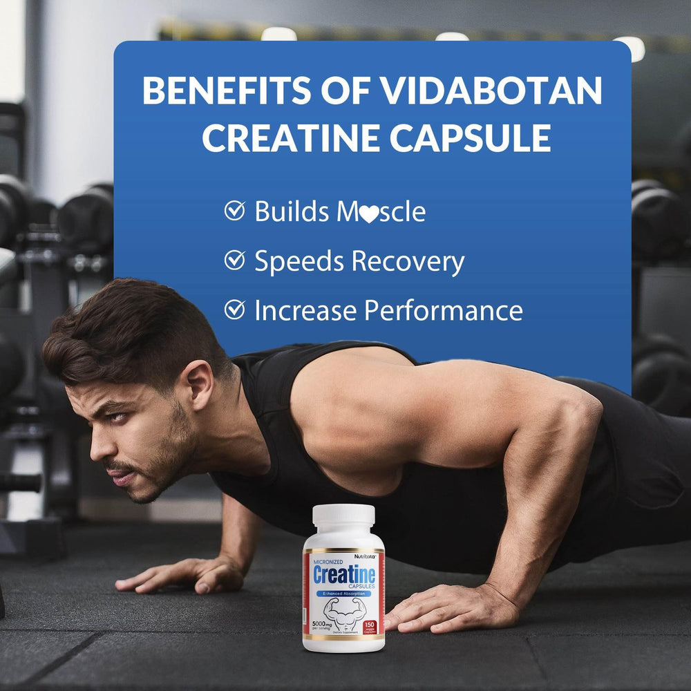Creatine capsules with Vitamin B12 supplement details
