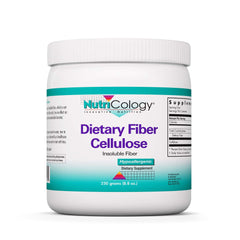 Front label of Nutricology Dietary Fiber Powder 2000mg insoluble microcrystalline cellulose 8.8 oz