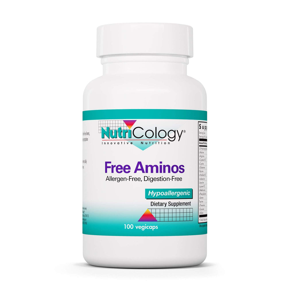 Nutricology Free Aminos supplement bottle on white background