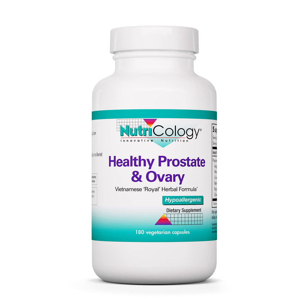 Nutricology Healthy Prostate & Ovary Supplement bottle with capsules