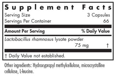Nutricology ImmunoBiotic Pro bottle - back label