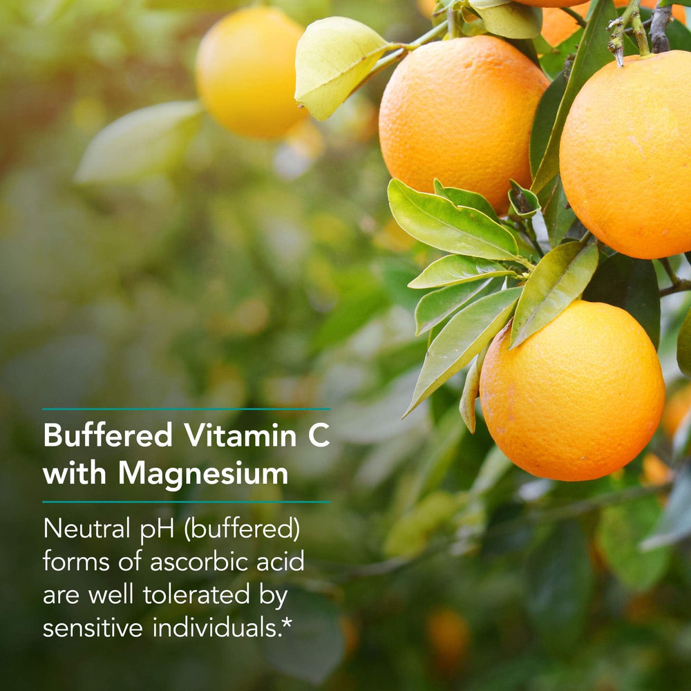 Capsules inside Nutricology Magnesium Ascorbate bottle