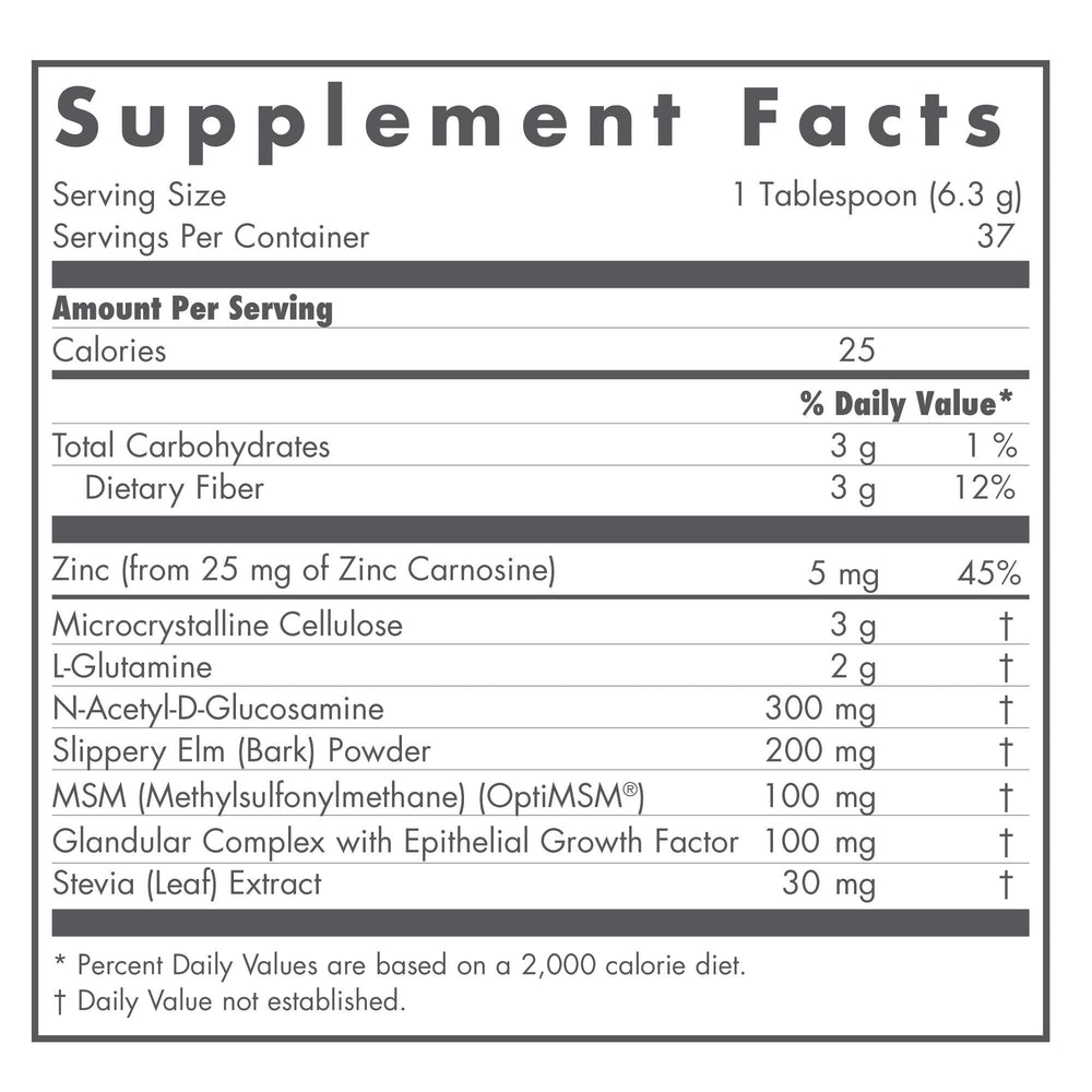Close-up of L-Glutamine ingredient in Perm A Vite Powder