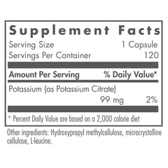 Close-up of potassium citrate capsules