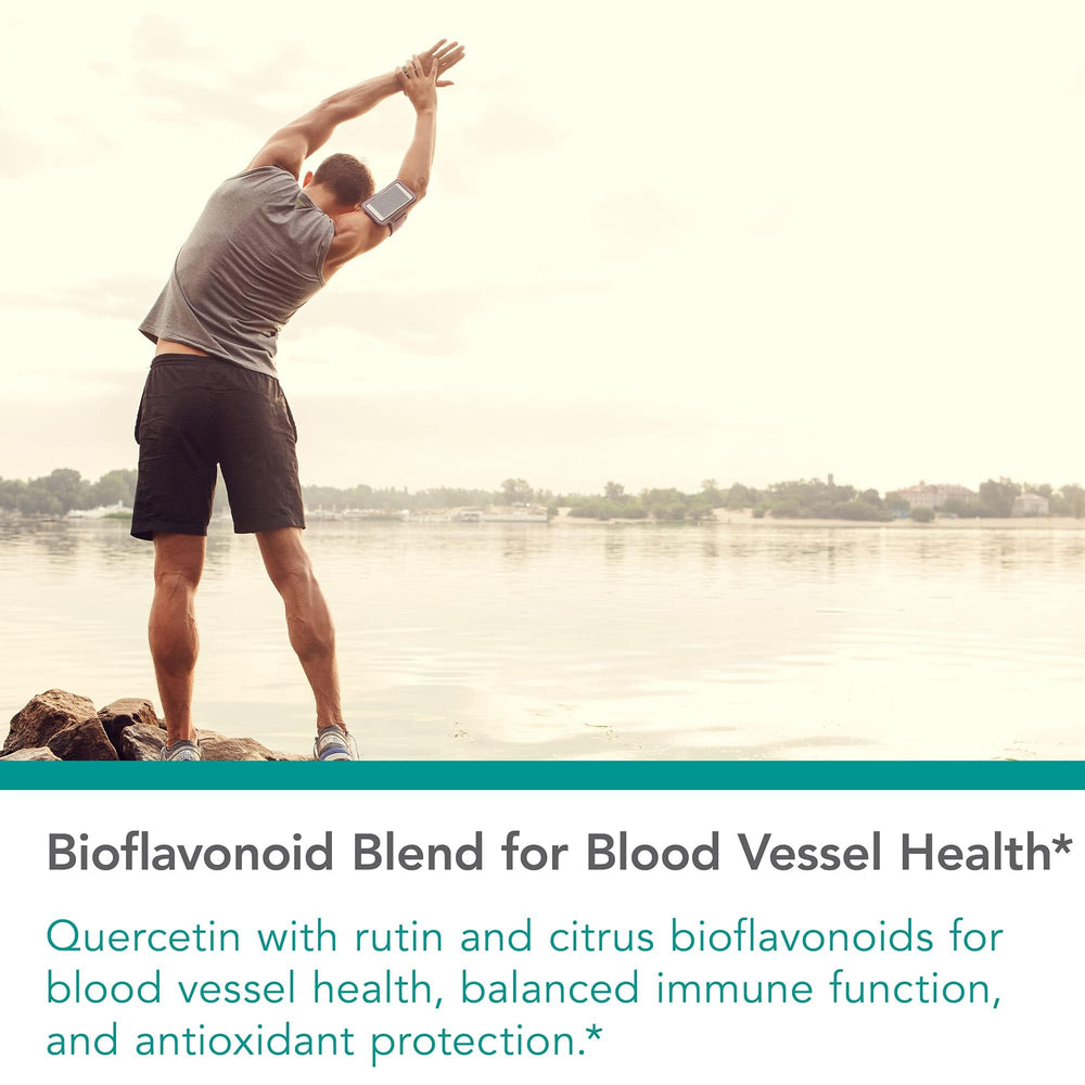 Quercetin bioflavonoids capsule close-up